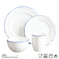 16PCS White Porcelain Dinner Set Wholesale